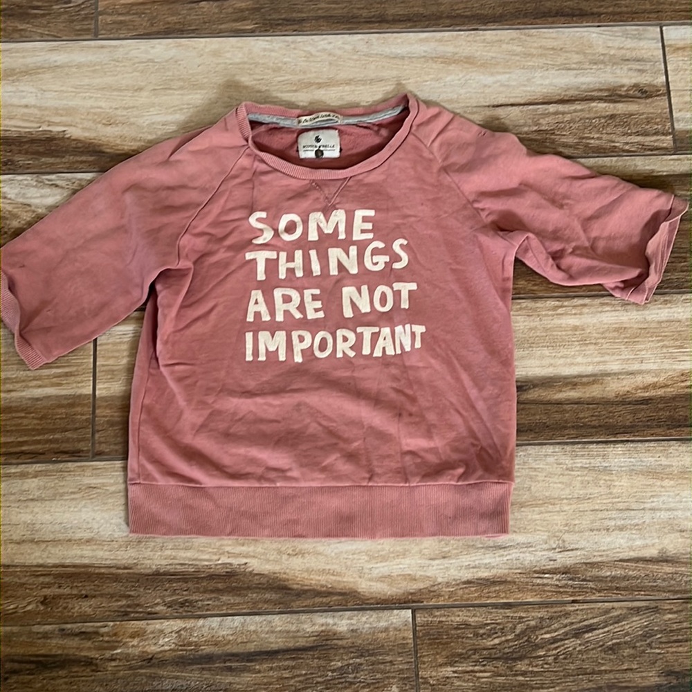 Scotch r belle pink 3/4 sleeve sweatshirt